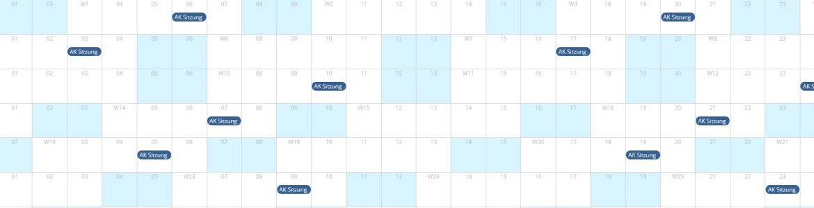 Kalender AK Sitzungen